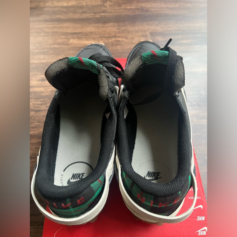 Nike Waffle Debut Premium Tartan Plaid Sneakers Mens 13 Shoes Black DV0813-001 - Picture 5 of 11